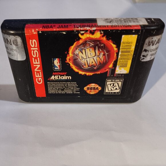 NBA Jam Tournament Edition Price on Label Tested Sega Genesis Video Game - Picture 1 of 1